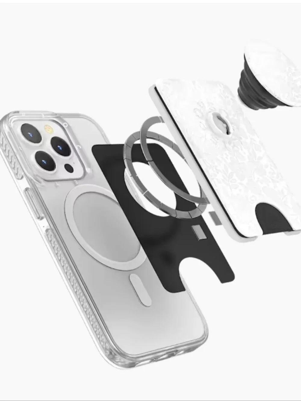 Popsocket - Blanc Fresh MAGSAFE Popwallet+